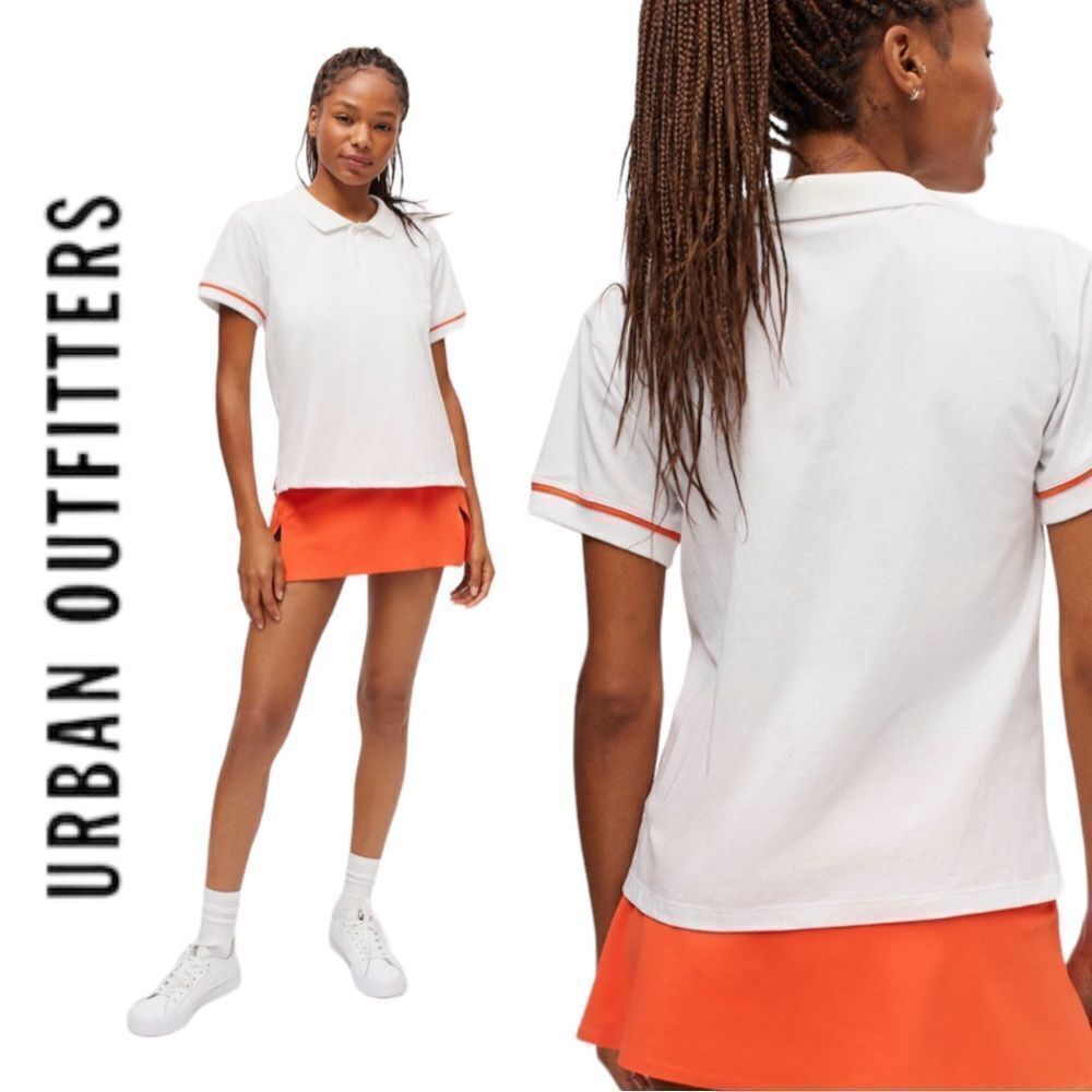 NEW Splits59 UO Urban Outfitters Steffi Organic White Polo Shirt M